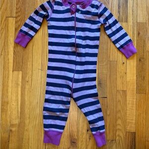 Hanna Andersson Striped Purple One Piece